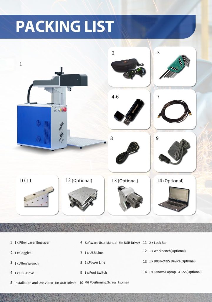 100W 3D Dynamic Fiber Laser Engraver Laser Engraving Machine 1064nm Marking Area 200x200mm Fiber Laser Marking Machine with Feeltek 3D Dynamic Focus System Lenmark Software for Metal Engraving 100W 3D Dynamic Fiber Laser Engraver Laser Engraving Machine 1064nm Marking Area 200x200mm Fiber Laser Marking Machine with Feeltek 3D Dynamic Focus System Lenmark Software for Metal Engraving