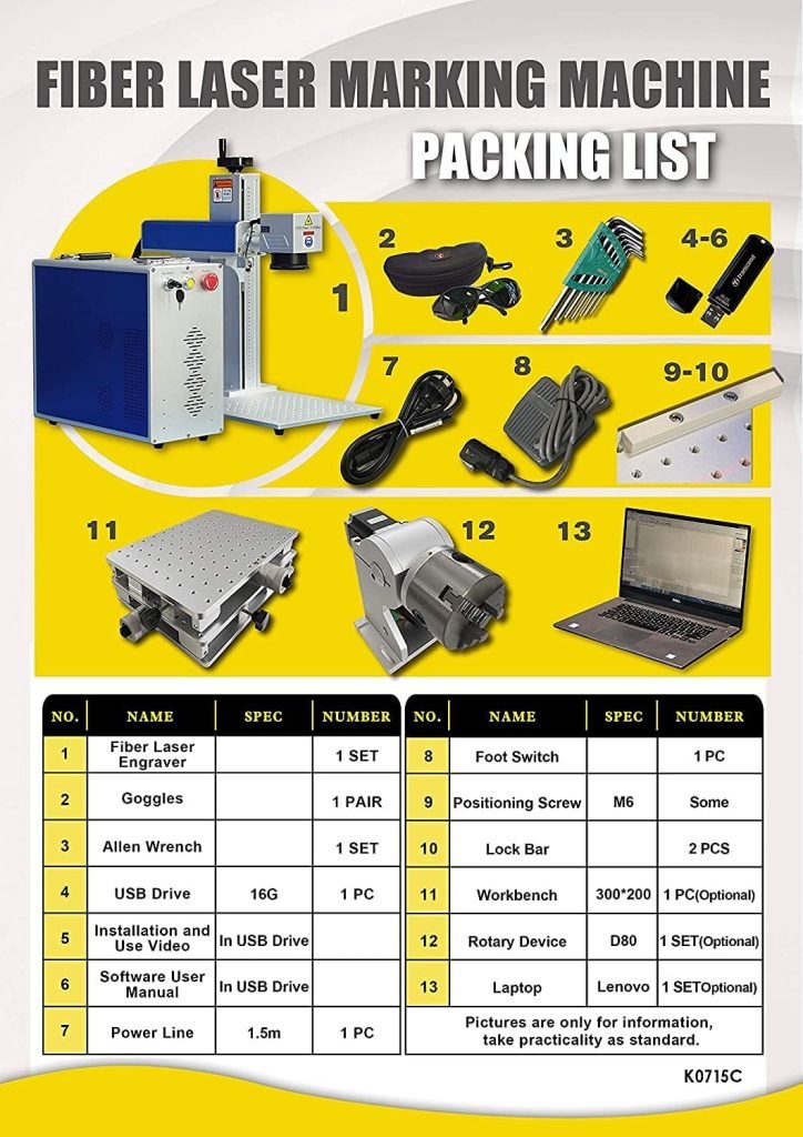 50W JPT Fiber Laser Engraver Equipped 80mm Rotary Axis,175mm (6.9in) Lens Laser Marking Engraving Machine fits Gun/Pistol/dogtag/Jewelry 50W JPT Fiber Laser Engraver Equipped 80mm Rotary Axis,175mm (6.9in) Lens Laser Marking Engraving Machine fits Gun/Pistol/dogtag/Jewelry