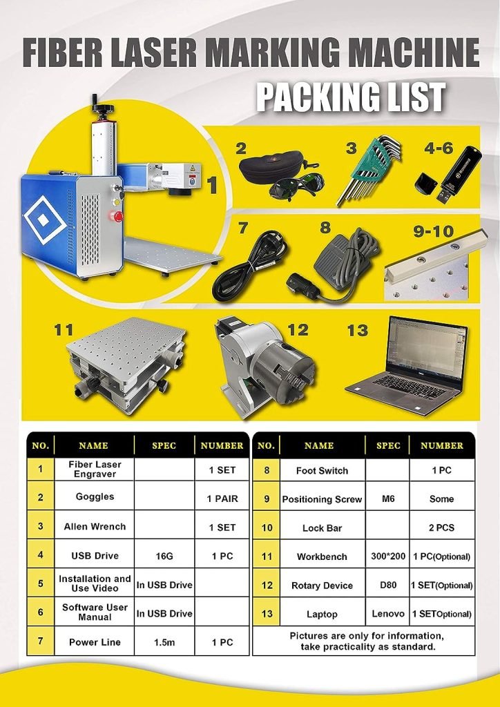 50W JPT Fiber Laser Engraver Fiber Laser Marking Machine with 175X175mm Lens for Metal and Nonmetal 50W JPT Fiber Laser Engraver Fiber Laser Marking Machine with 175X175mm Lens for Metal and Nonmetal