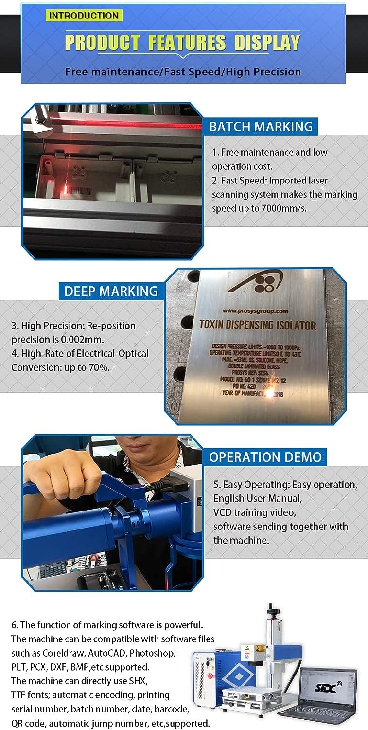 50W JPT Fiber Laser Engraver