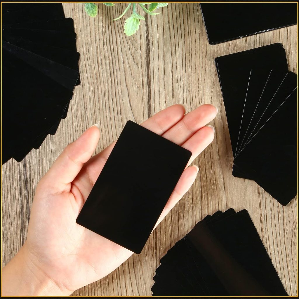 550 Pcs Metal Business Cards Engraving Aluminum Plates for Crafting Multipurpose Metal Sheets for Crafting 0.01 Inch Thick Blank Business Cards for CNC Engraver Laser Engraving DIY Cards (Black) 550 Pcs Metal Business Cards Engraving Aluminum Plates for Crafting Multipurpose Metal Sheets for Crafting 0.01 Inch Thick Blank Business Cards for CNC Engraver Laser Engraving DIY Cards (Black)