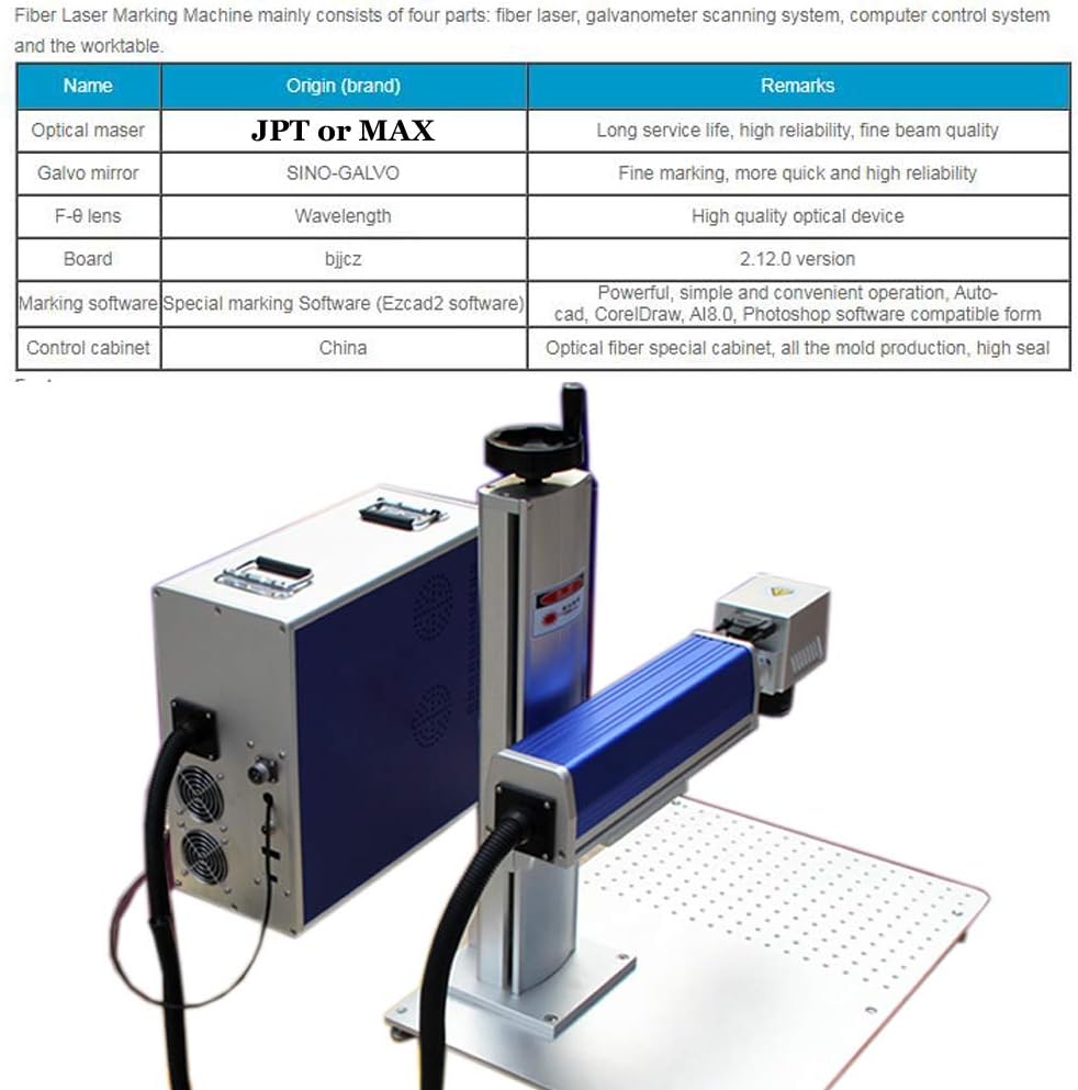 CALCA MOPA M6 Fiber Laser Marking Engraving Machine Maker Engraving Aluminum Black Color Marking Engraver Printer 20W / 30W, Rotation Axis, FDA (30W, with Computer, Laser Source (Brand): MAX) CALCA MOPA M6 Fiber Laser Marking Engraving Machine Maker Engraving Aluminum Black Color Marking Engraver Printer 20W / 30W, Rotation Axis, FDA (30W, with Computer, Laser Source (Brand): MAX)