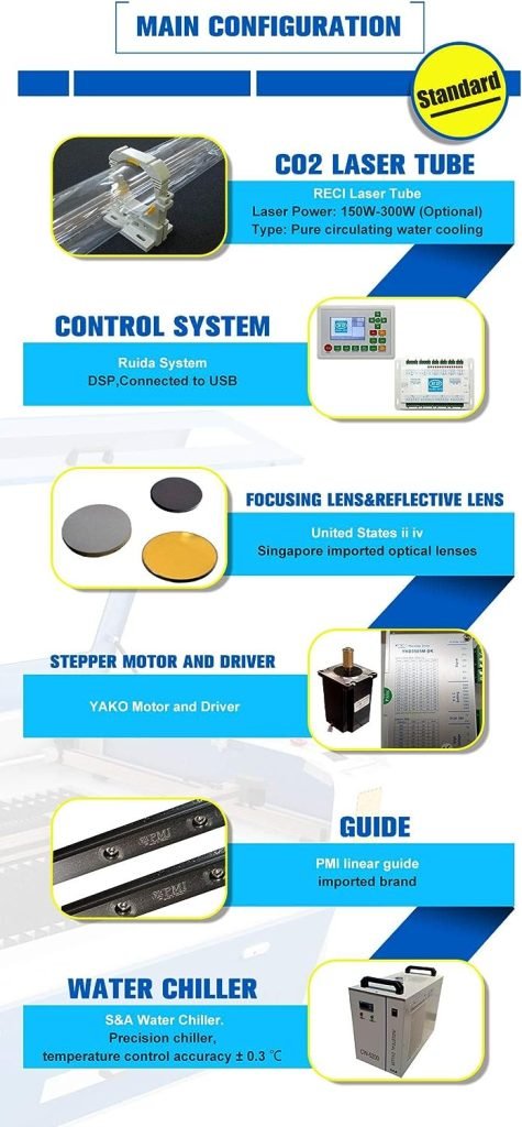 CO₂ Hybrid Laser Cutter Engraver Laser Cutting Machines 1300x900mm (51 x36) RECI for Cutting Metal and Engraving Machine with Blade/Honeycomb/Lifting Workbentch Auto Focus Red Dot Pointer CO₂ Hybrid Laser Cutter Engraver Laser Cutting Machines 1300x900mm (51 x36) RECI for Cutting Metal and Engraving Machine with Blade/Honeycomb/Lifting Workbentch Auto Focus Red Dot Pointer