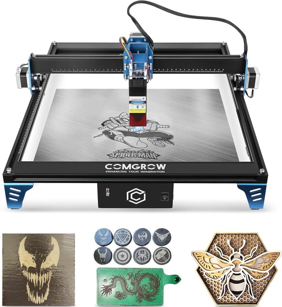 Comgrow Z1 Laser Engraver 10W Output Power, 24V Desktop 48W Laser Cutter and Engraving Machine with Eye Protection Compressed Laser Spot 0.08mm, 10000mm/min Diode Laser Cutting for Metal Wood Comgrow Z1 Laser Engraver 10W Output Power, 24V Desktop 48W Laser Cutter and Engraving Machine with Eye Protection Compressed Laser Spot 0.08mm, 10000mm/min Diode Laser Cutting for Metal Wood