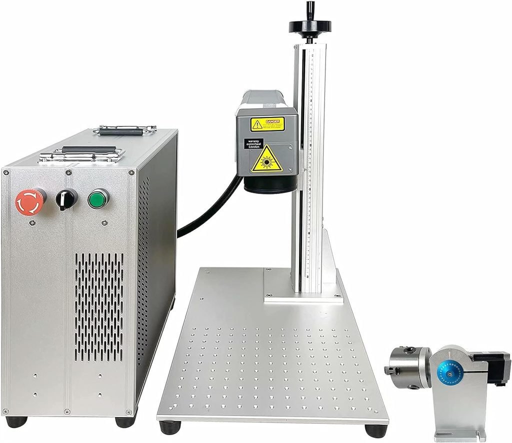 FOCUSLASER JPT 50W Fiber Laser Engraver, Fiber Laser Marking Machine with 300mm Lens for Jewelry, Metal, Carbon Steel, Nonmetal, Rotary Axis Included FOCUSLASER JPT 50W Fiber Laser Engraver, Fiber Laser Marking Machine with 300mm Lens for Jewelry, Metal, Carbon Steel, Nonmetal, Rotary Axis Included
