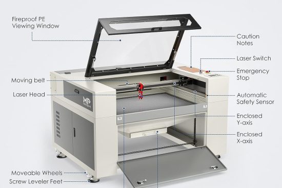 Monport 100W CO2 Laser Engraver with 24"x 40" Working Area
