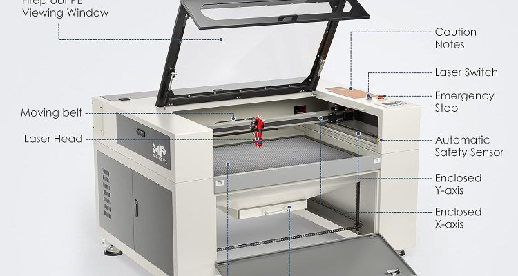 Monport 100W CO2 Laser Engraver with 24"x 40" Working Area