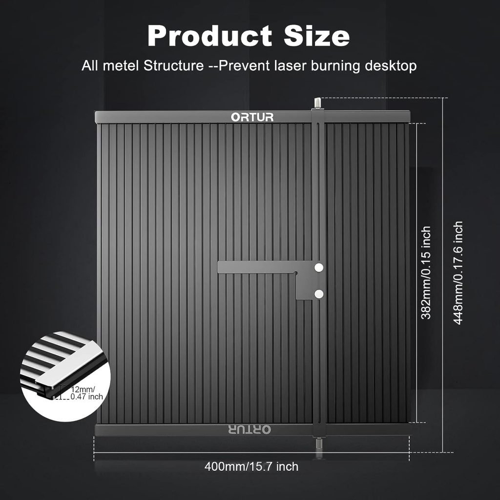 Ortur Laser Engraving Platform, DIY Design Aluminum Working Panel 15.75x17.64x0.47 inch High Strength Steel for Fast Heat Dissipation and Desktop-Protecting, Compatible with Most Laser Cutter Ortur Laser Engraving Platform, DIY Design Aluminum Working Panel 15.75x17.64x0.47 inch High Strength Steel for Fast Heat Dissipation and Desktop-Protecting, Compatible with Most Laser Cutter