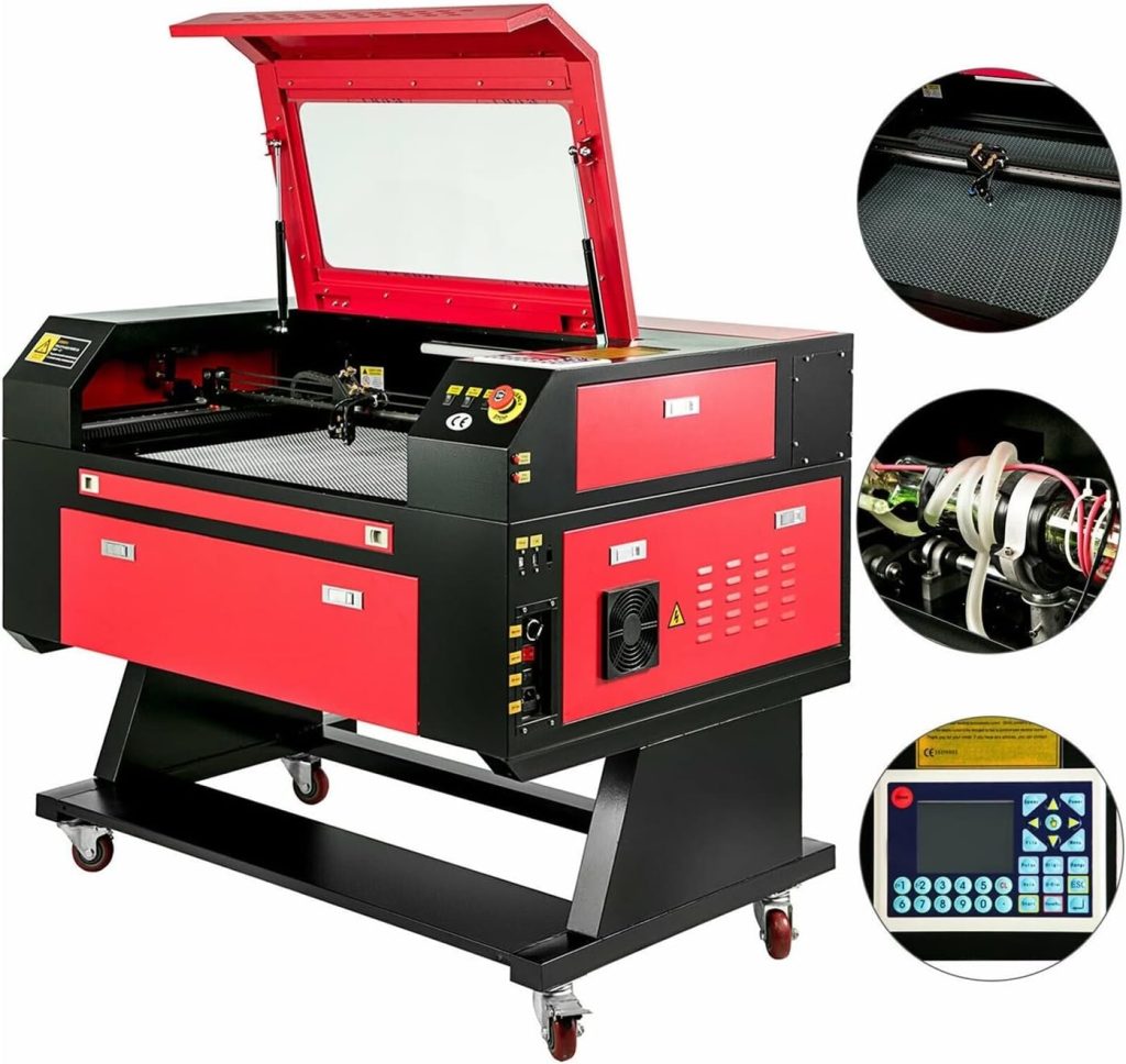 Ruida CO2 Las-er Engraver Machine 60W 80W 100W 130W Engraving Cutter Machine USB Interface for Wood Acrylic PVC Leather DIY (Size : 60W, Color : Plug(1typeC-1USB)) (Plug(1typec 1usb))